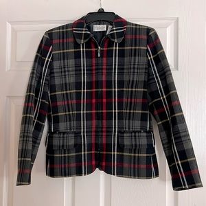 Plaid printed blazer/suit jacket.